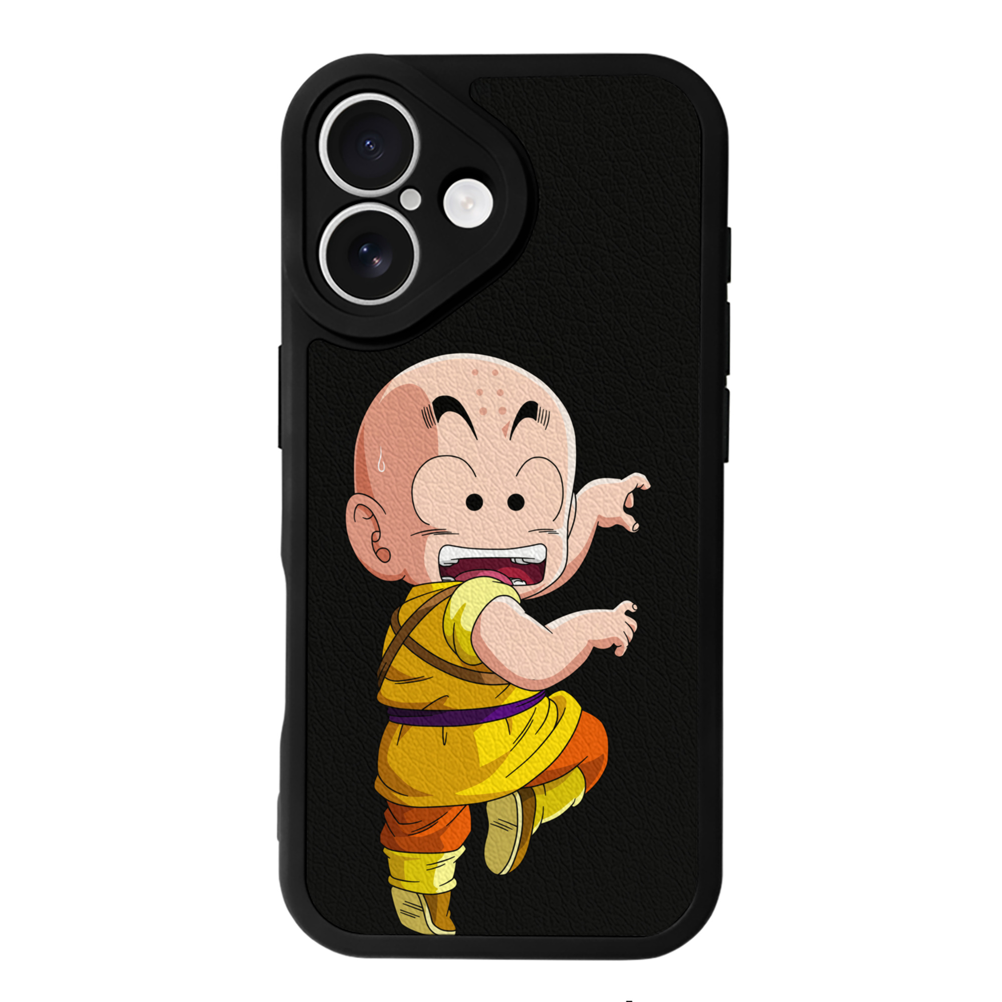 （画像用） ドラゴンボール クリリン DRAGON BALL krillin 【iPhone 16シリーズ対応】シリコンスマホケース（レザー調） 材質：シリコン